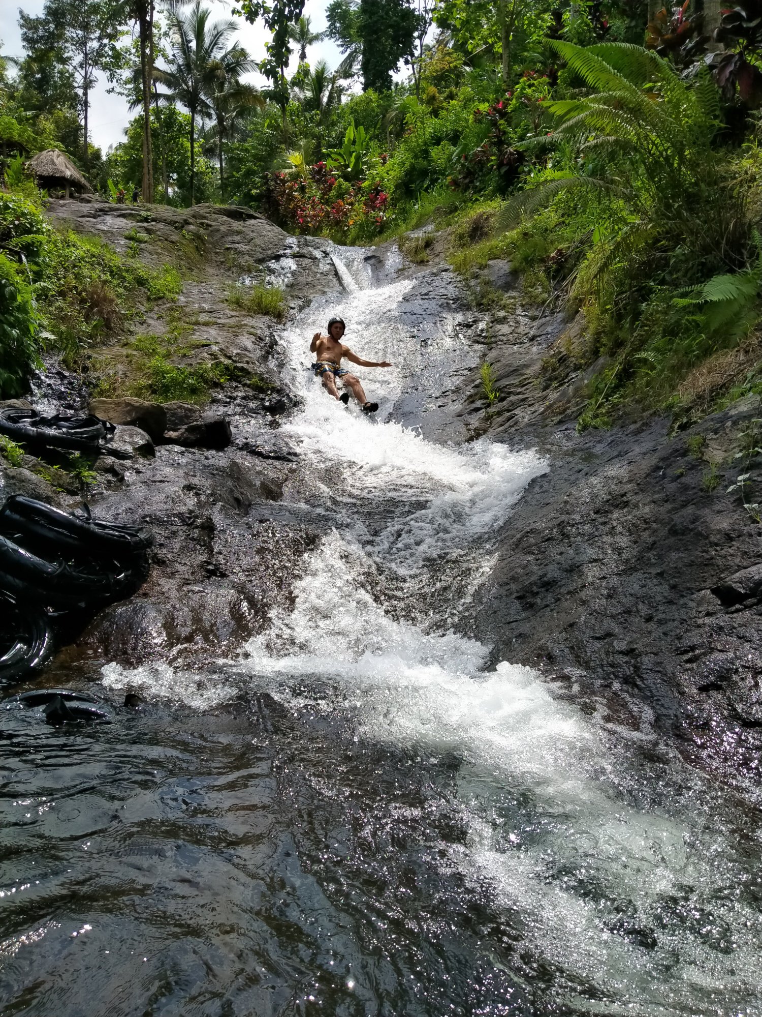 How Fun Is Natural Water Sliding and Pool Jumping at Sekumpul Waterfall?