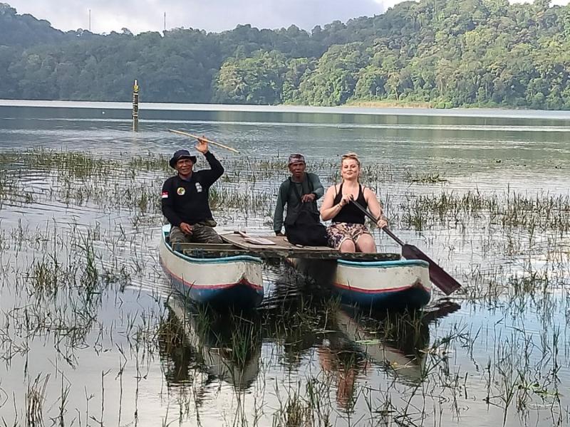 Canowing at lake tamblingan