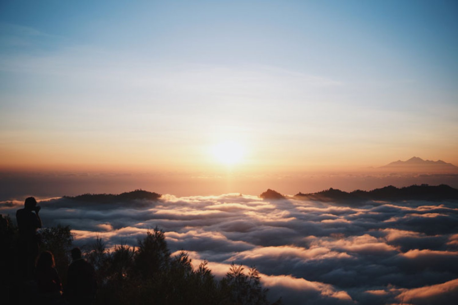 Sunrise with Sea of Clouds on Batur Mount